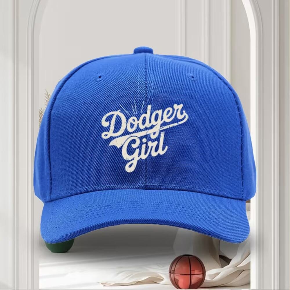 Dodger Girl LA Baseball Cap Blue Women's Adjustable Hat New